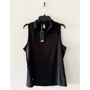 NEW Adidas Ultimate365 Zip Sleeveless Mockneck Golf Pullover Black Size XL